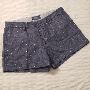Old Navy Chambray Shorts with Polka Dots, Size 0
